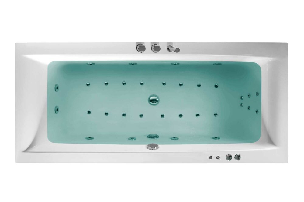 Nemo 190 badekar med massasje / boblebad fra Interform sett ovenfra